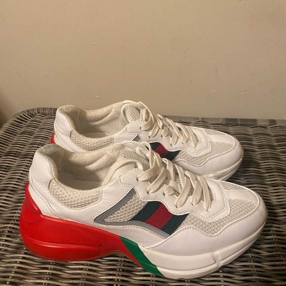 Gucci Womens lavaredo eco mesh web rhyton reflective size 9 worn 5x - Picture 6 of 15